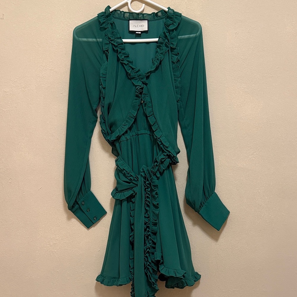 Alexis Suzette Long Sleeve Ruffle Dress